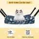 Cat Hammock, Cat Hammock, 60 x 50 cm Hammock for Cats, Chair Hammock Cat, Pet Summer Hammock, Pet Hammock, Cat Hammock, Window Seat for Cats, Pet Chair (Blue-L) Cat Hammock, Cat Hammock, 60 x 50 cm Hammock for Cats, Chair Hammock Cat, Pet Summer Hammock, Pet Hammock, Cat Hammock, Window Seat for Cats, Pet Chair (Blue-L)