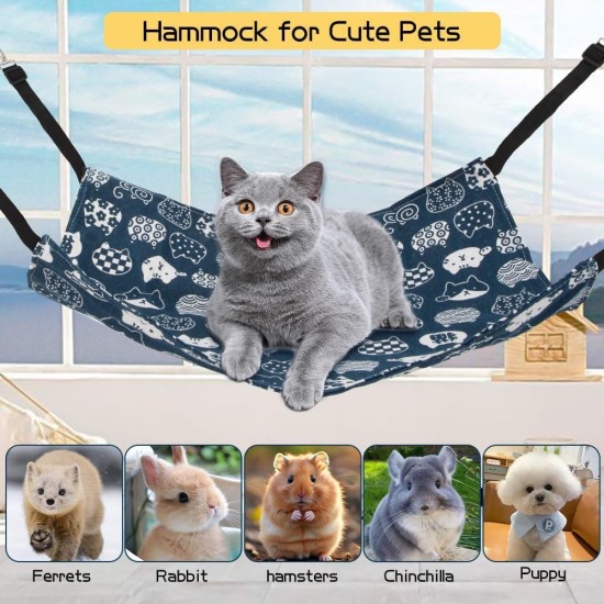 Cat Hammock, Cat Hammock, 60 x 50 cm Hammock for Cats, Chair Hammock Cat, Pet Summer Hammock, Pet Hammock, Cat Hammock, Window Seat for Cats, Pet Chair (Blue-L) Cat Hammock, Cat Hammock, 60 x 50 cm Hammock for Cats, Chair Hammock Cat, Pet Summer Hammock, Pet Hammock, Cat Hammock, Window Seat for Cats, Pet Chair (Blue-L)