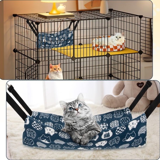 Cat Hammock, Cat Hammock, 60 x 50 cm Hammock for Cats, Chair Hammock Cat, Pet Summer Hammock, Pet Hammock, Cat Hammock, Window Seat for Cats, Pet Chair (Blue-L) Cat Hammock, Cat Hammock, 60 x 50 cm Hammock for Cats, Chair Hammock Cat, Pet Summer Hammock, Pet Hammock, Cat Hammock, Window Seat for Cats, Pet Chair (Blue-L)