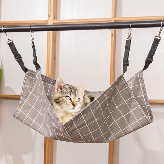Cat Hammock, Pet Cage Hammock, Pet Hammock, Cat Swing, with Adjustable Straps, Suitable for Pets Weighing No More Than 9 kg (57 x 47 cm) Cat Hammock, Pet Cage Hammock, Pet Hammock, Cat Swing, with Adjustable Straps, Suitable for Pets Weighing No More Than 9 kg (57 x 47 cm)