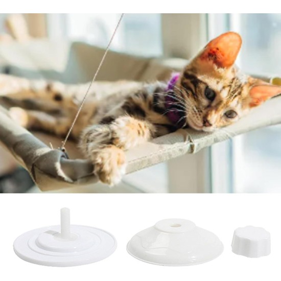 Cat Hammock Suction Cup, Stable and Reliable, 8.5cm White Suction Cup with Screw, Cat Window Hammock, Replacement Suction Cup for Window, Glass Door, Cat Rest Seat Cat Hammock Suction Cup, Stable and Reliable, 8.5cm White Suction Cup with Screw, Cat Window Hammock, Replacement Suction Cup for Window, Glass Door, Cat Rest Seat