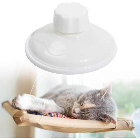 Cat Hammock Suction Cup, Stable and Reliable, 8.5cm White Suction Cup with Screw, Cat Window Hammock, Replacement Suction Cup for Window, Glass Door, Cat Rest Seat Cat Hammock Suction Cup, Stable and Reliable, 8.5cm White Suction Cup with Screw, Cat Window Hammock, Replacement Suction Cup for Window, Glass Door, Cat Rest Seat