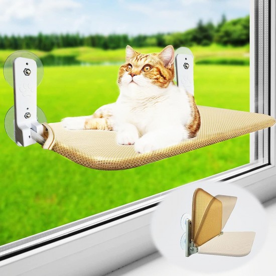 Cat Hammock, Window Bed for Cats with Sturdy Suction Cups, Cat Hammock Bed, Window, Load Capacity of 25 kg, 52 x 30 cm (Bend) Cat Hammock, Window Bed for Cats with Sturdy Suction Cups, Cat Hammock Bed, Window, Load Capacity of 25 kg, 52 x 30 cm (Bend)