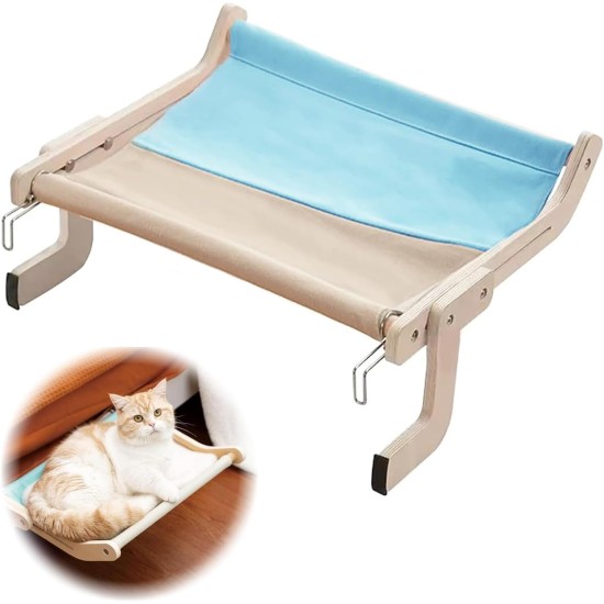 Cat Hammock Window, Cat Hammock, Adjustable Cat Hammock, Cat Window, Leisure Cat Climbing Frame, Hanging Cat Bed, Grey Blue (44.5 x 36 x 16 cm) Cat Hammock Window, Cat Hammock, Adjustable Cat Hammock, Cat Window, Leisure Cat Climbing Frame, Hanging Cat Bed, Grey Blue (44.5 x 36 x 16 cm)