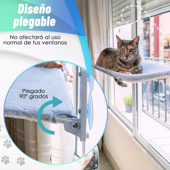 Cat Hammock Window Grey Bed + Blanket (30x52cm) Cat Hammock Window Grey Bed + Blanket (30x52cm)