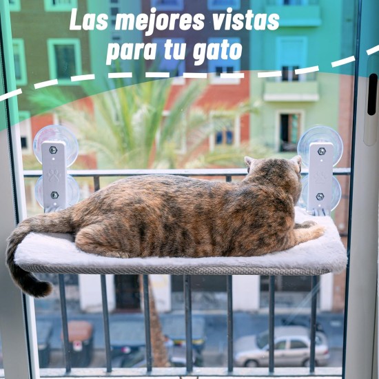Cat Hammock Window Grey Bed + Blanket (30x52cm) Cat Hammock Window Grey Bed + Blanket (30x52cm)