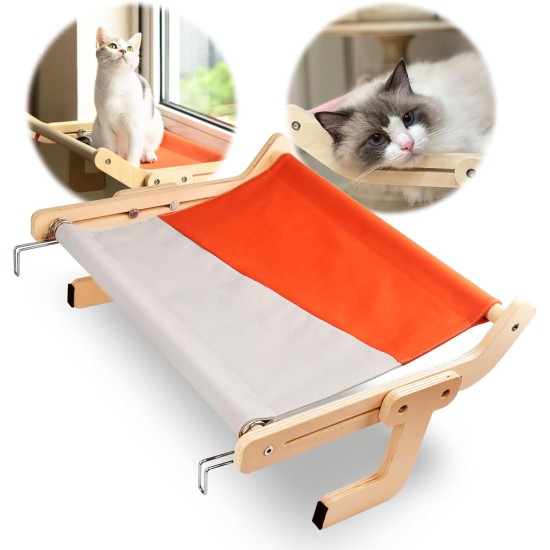 Cat Hammock for Windows, Cat Hammock for Bed Edge, Cats, Balcony, Hammock Bed for Windowsill, Cat Lounger up to 18 kg Cat Hammock for Windows, Cat Hammock for Bed Edge, Cats, Balcony, Hammock Bed for Windowsill, Cat Lounger up to 18 kg