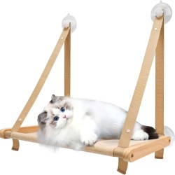 Cat Hammock up to 18 kg, Cat Window Lounger Hammock, Cat Lounger 360° View Hammock, Washable Khaki Window Sill Holder with Strong Suction Cup for Cats, 50 x 38 cm Cat Hammock up to 18 kg, Cat Window Lounger Hammock, Cat Lounger 360° View Hammock, Washable Khaki Window Sill Holder with Strong Suction Cup for Cats, 50 x 38 cm