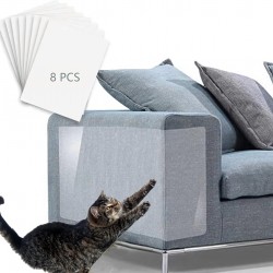 Cat Scratch Protection Film, Pack of 8 Double-Sided Scratching Pads for Cats with Self-Adhesive, Cat Scratch Protection Film for Sofa, Furniture, Door, Scratch Protection, Anti-Scratch Cat Film for Cat Scratch Protection Film, Pack of 8 Double-Sided Scratching Pads for Cats with Self-Adhesive, Cat Scratch Protection Film for Sofa, Furniture, Door, Scratch Protection, Anti-Scratch Cat Film for