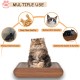 Cat Scratcher, Cardboard Lounge Bed, Bone Shape Design, Recyclable Wavy Scratch Mat, Sturdy and Durable, Furniture Protector, Reversible, Brown
