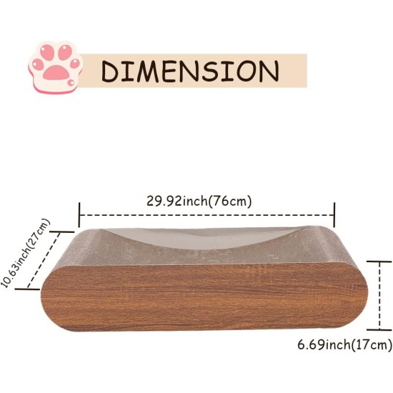 Cat Scratcher, Cardboard Lounge Bed, Bone Shape Design, Recyclable Wavy Scratch Mat, Sturdy and Durable, Furniture Protector, Reversible, Brown Cat Scratcher, Cardboard Lounge Bed, Bone Shape Design, Recyclable Wavy Scratch Mat, Sturdy and Durable, Furniture Protector, Reversible, Brown