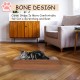 Cat Scratcher, Cardboard Lounge Bed, Bone Shape Design, Recyclable Wavy Scratch Mat, Sturdy and Durable, Furniture Protector, Reversible, Brown