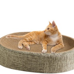 Cat Scratching Board - Oval Sisal Scratching Board for Cats - 2 in 1 Oval Cat Scratching Boards Bowl Nest - Cat Scratching Bowl for Cats for Scratching and Rest, Protects Furniture, Kitten Gift Cat Scratching Board - Oval Sisal Scratching Board for Cats - 2 in 1 Oval Cat Scratching Boards Bowl Nest - Cat Scratching Bowl for Cats for Scratching and Rest, Protects Furniture, Kitten Gift