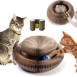 Cat Scratching Board, Magic Organ Cat Scratching Board, 2-in-1 Cat Scratching Board with Bell, Foldable Convenient Cat Scratcher Durable Recyclable, Cat Scratcher Cardboard House Cat Scratching Board, Magic Organ Cat Scratching Board, 2-in-1 Cat Scratching Board with Bell, Foldable Convenient Cat Scratcher Durable Recyclable, Cat Scratcher Cardboard House