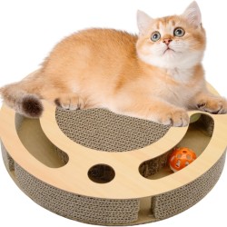 Cat Scratching Board with Bell Balls, 3-in-1 Corrugated Cardboard Scratching Board for Cats, Interactive Cat Toy, Sturdy Cat Scratching Boards, Scratching Mat, Accessories for Cats (Round) Cat Scratching Board with Bell Balls, 3-in-1 Corrugated Cardboard Scratching Board for Cats, Interactive Cat Toy, Sturdy Cat Scratching Boards, Scratching Mat, Accessories for Cats (Round)