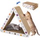 Cat Scratching Mat Catism Triangular Foldable Cardboard Recyclable Cat House Splicing Cat Scratching Cardboard Triangle Scratcher Cat Toy Tunnel CAI Cat Scratching Mat Catism Triangular Foldable Cardboard Recyclable Cat House Splicing Cat Scratching Cardboard Triangle Scratcher Cat Toy Tunnel CAI