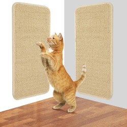 Cat Scratching Mat, Pack of 2, 50 x 25 cm, Cat Scratching Boards, Sisal Carpet, Cats, Wear-resistant and Durable. Cat Scratching Board (Original Colour) Can Effectively Protect Sofas, Doors and Cat Scratching Mat, Pack of 2, 50 x 25 cm, Cat Scratching Boards, Sisal Carpet, Cats, Wear-resistant and Durable. Cat Scratching Board (Original Colour) Can Effectively Protect Sofas, Doors and