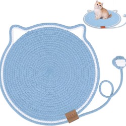 Cat Scratching Mat, Robust Scratching Board Made of Natural Fibres - Perfect for Living Room, Multi-Cat Household and Modern Furnishings (Blue, 50 cm) Cat Scratching Mat, Robust Scratching Board Made of Natural Fibres - Perfect for Living Room, Multi-Cat Household and Modern Furnishings (Blue, 50 cm)