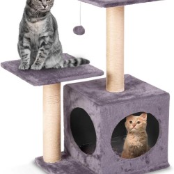 Cat Scratching Post Sisal Rope Cat Post with Soft Smooth Plush, Modern Sturdy Design Cat Scratching Post Sisal Rope Cat Post with Soft Smooth Plush, Modern Sturdy Design