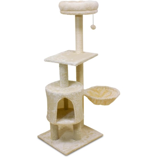 Cat Scratching Post with Removable Bed Ice 45 x 40 x 117 cm Cat Scratching Post with Removable Bed Ice 45 x 40 x 117 cm
