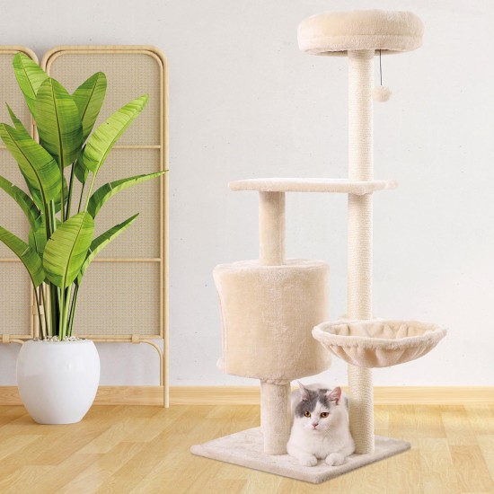 Cat Scratching Post with Removable Bed Ice 45 x 40 x 117 cm Cat Scratching Post with Removable Bed Ice 45 x 40 x 117 cm
