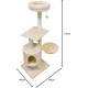 Cat Scratching Post with Removable Bed Ice 45 x 40 x 117 cm Cat Scratching Post with Removable Bed Ice 45 x 40 x 117 cm