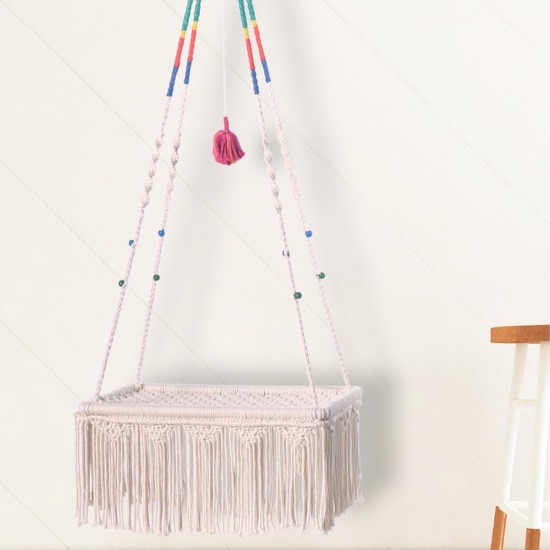 Cat Swing - Boho Macrame Cat Bed/Cat Hammock Made of Macrame, Cat Swing, Hanging Cat House, Cat Toy, Cotton Rope with Tassel, Tapestry, Hanging Mat with Hanging Hook Kit Cat Swing - Boho Macrame Cat Bed/Cat Hammock Made of Macrame, Cat Swing, Hanging Cat House, Cat Toy, Cotton Rope with Tassel, Tapestry, Hanging Mat with Hanging Hook Kit
