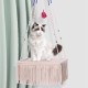 Cat Swing - Boho Macrame Cat Bed/Cat Hammock Made of Macrame, Cat Swing, Hanging Cat House, Cat Toy, Cotton Rope with Tassel, Tapestry, Hanging Mat with Hanging Hook Kit