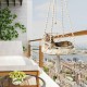Cat Swing Hammock, Macrame Cat Hammock, Boho Swing Bed Hammock for House Cats, Comfortable Bedding for Pets, Cats, Kittens, for Sleeping, Playing, Climbing