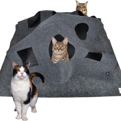 Cat Toy and Scratching Mat, Play Mat for Cats, Interactive Training Mat, Cat Rug, Cat Playground, Dark Grey Cat Toy and Scratching Mat, Play Mat for Cats, Interactive Training Mat, Cat Rug, Cat Playground, Dark Grey