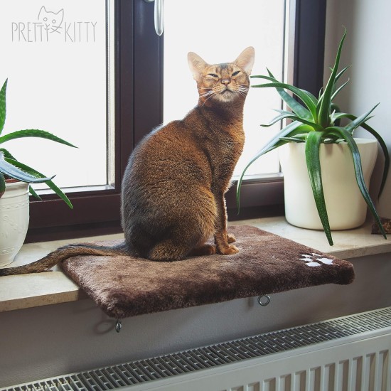 Cat Window Bed: Cuddly Cat Window Lounger for Windowsill, Premium Fluffy Cat Bed for Windows, Window Sill, Washable, 34 x 44 cm, Window Sill Lounger Cat Window Bed: Cuddly Cat Window Lounger for Windowsill, Premium Fluffy Cat Bed for Windows, Window Sill, Washable, 34 x 44 cm, Window Sill Lounger