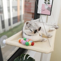 Cat Window Hammock, Perch, Cat Safety, Sunny Bed with Durable Suction Cups, Resting Sunny Window Seat for Indoor Cats, Cat Bed, Holds up to 30 lbs (Khaki) Cat Window Hammock, Perch, Cat Safety, Sunny Bed with Durable Suction Cups, Resting Sunny Window Seat for Indoor Cats, Cat Bed, Holds up to 30 lbs (Khaki)