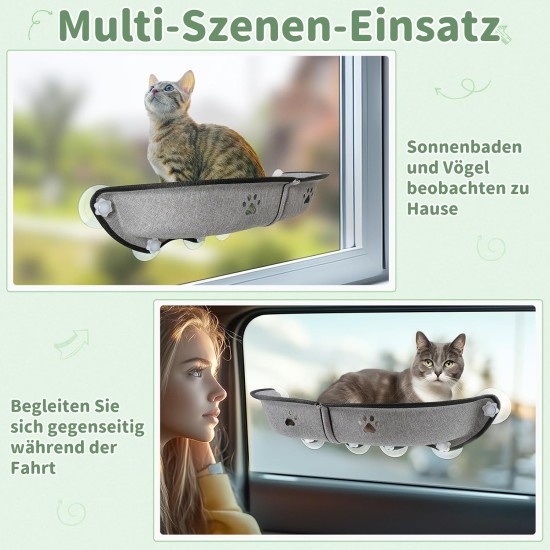 Cat Window Lounger Large Cat Bed Hammock Window Sill Powerful Suction Cup Window Hammock for Cats Indoor and Car Cat Window Seat L71 x W 19 x H 9 cm Cat Window Lounger Large Cat Bed Hammock Window Sill Powerful Suction Cup Window Hammock for Cats Indoor and Car Cat Window Seat L71 x W 19 x H 9 cm