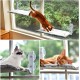 Cat Window Lounger, with 4 Strong Suction Cups, Foldable Cat Bed for Indoor Use, Solid Metal Frame and Soft, Reversible Cover Made of Two Fabrics, Holds up to 18 kg, Medium (Grey, L) Cat Window Lounger, with 4 Strong Suction Cups, Foldable Cat Bed for Indoor Use, Solid Metal Frame and Soft, Reversible Cover Made of Two Fabrics, Holds up to 18 kg, Medium (Grey, L)