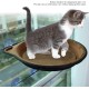 Cat Window Mounted Bed Sunbathing Seat Window Hammock Cat Window Seat Cushion Bed Cosy Place Lying Plate Suction Cup Hanging Pet Bed for Cat Small Dog or Other Small Animals (Coffee)