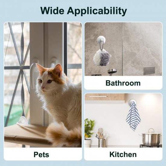 Cat Window Suction Cup, 4 Pieces Suction Cups for Cat Window Bed, Replacement Suction Cup for Hanging Hammocks for Cat/Kitten Cat Window Suction Cup, 4 Pieces Suction Cups for Cat Window Bed, Replacement Suction Cup for Hanging Hammocks for Cat/Kitten