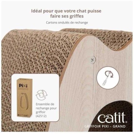 Catit Pixi Cardboard Cat Scratching Post - Tall Catit Pixi Cardboard Cat Scratching Post - Tall