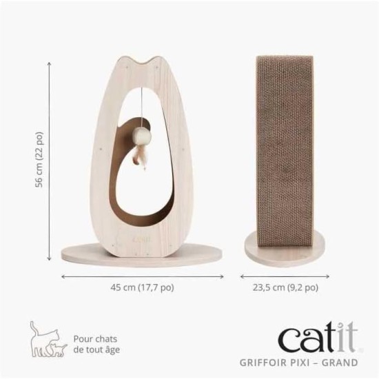 Catit Pixi Cardboard Cat Scratching Post - Tall Catit Pixi Cardboard Cat Scratching Post - Tall