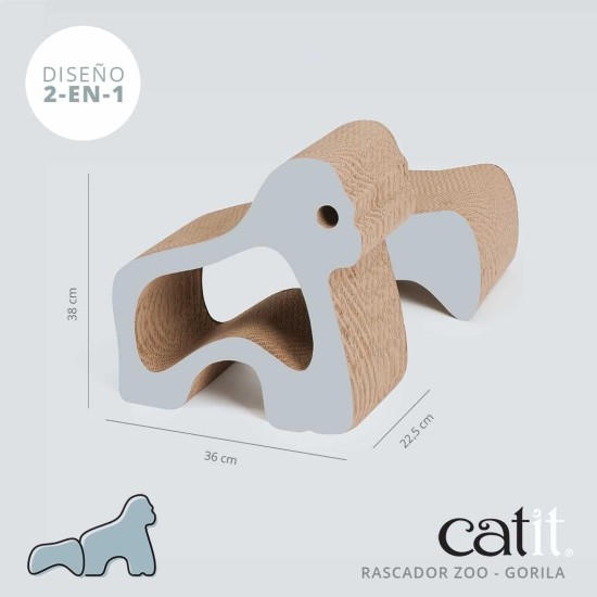 Catit Zoo 2-in-1 Cat Scratching Post - Grey Catit Zoo 2-in-1 Cat Scratching Post - Grey