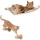 Climbing Wall Cats XL, Wall Mounted Cat Hammock with Cat Stairs for Cat Ladder with Sleeping Space, Cat Bed for Climbing, Made of Natural Wood Climbing Wall Cats XL, Wall Mounted Cat Hammock with Cat Stairs for Cat Ladder with Sleeping Space, Cat Bed for Climbing, Made of Natural Wood