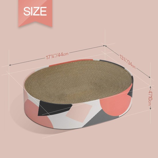 ComSaf Scratching Board for Cats, 44 x 34 x 10 cm, Cat Scratching Mat, Oval Cat Toy, Scratching Furniture, Corrugated Cardboard, Recyclable Scratching Pad Made of Quality Cardboard, Keep Cats Fun Healthy ComSaf Scratching Board for Cats, 44 x 34 x 10 cm, Cat Scratching Mat, Oval Cat Toy, Scratching Furniture, Corrugated Cardboard, Recyclable Scratching Pad Made of Quality Cardboard, Keep Cats Fun Healthy
