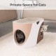 ComSaf Scratching Board for Cats, 44 x 34 x 10 cm, Cat Scratching Mat, Oval Cat Toy, Scratching Furniture, Corrugated Cardboard, Recyclable Scratching Pad Made of Quality Cardboard, Keep Cats Fun Healthy