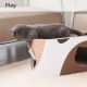 ComSaf Scratching Board for Cats, 44 x 34 x 10 cm, Cat Scratching Mat, Oval Cat Toy, Scratching Furniture, Corrugated Cardboard, Recyclable Scratching Pad Made of Quality Cardboard, Keep Cats Fun Healthy