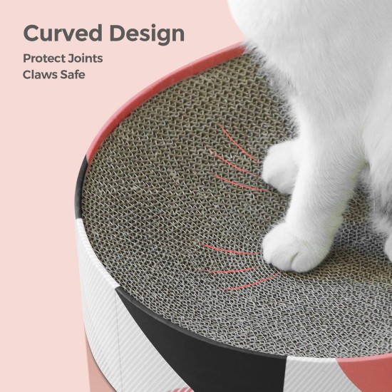 ComSaf Scratching Board for Cats, 44 x 34 x 10 cm, Cat Scratching Mat, Oval Cat Toy, Scratching Furniture, Corrugated Cardboard, Recyclable Scratching Pad Made of Quality Cardboard, Keep Cats Fun Healthy ComSaf Scratching Board for Cats, 44 x 34 x 10 cm, Cat Scratching Mat, Oval Cat Toy, Scratching Furniture, Corrugated Cardboard, Recyclable Scratching Pad Made of Quality Cardboard, Keep Cats Fun Healthy