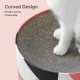 ComSaf Scratching Board for Cats, 44 x 34 x 10 cm, Cat Scratching Mat, Oval Cat Toy, Scratching Furniture, Corrugated Cardboard, Recyclable Scratching Pad Made of Quality Cardboard, Keep Cats Fun Healthy