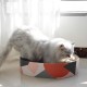 ComSaf Scratching Board for Cats, 44 x 34 x 10 cm, Cat Scratching Mat, Oval Cat Toy, Scratching Furniture, Corrugated Cardboard, Recyclable Scratching Pad Made of Quality Cardboard, Keep Cats Fun Healthy