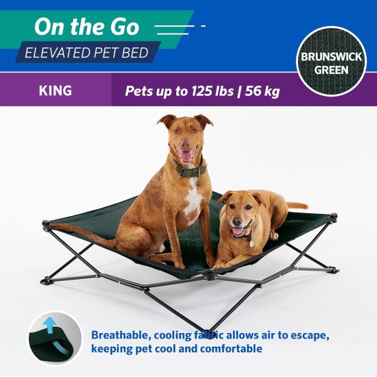 Coolaroo On The Go Raised Pet Bed, Large, Grey Coolaroo On The Go Raised Pet Bed, Large, Grey