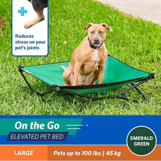 Coolaroo On The Go Raised Pet Bed, Large, Grey Coolaroo On The Go Raised Pet Bed, Large, Grey