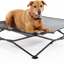 Coolaroo On The Go Raised Pet Bed, Large, Grey Coolaroo On The Go Raised Pet Bed, Large, Grey