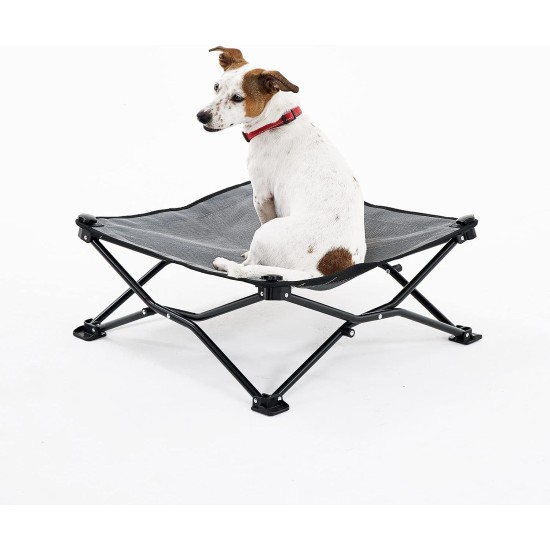 Coolaroo On The Go Raised Pet Bed, Large, Grey Coolaroo On The Go Raised Pet Bed, Large, Grey